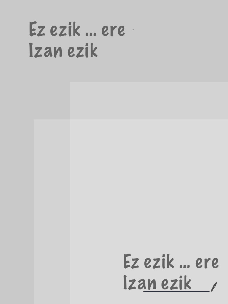 Ez Ezik | PDF