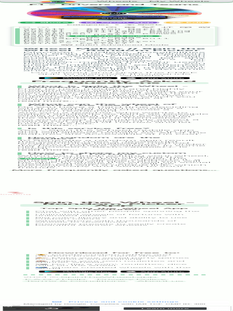 F1 Driver Randomizer and Team Spinner | PDF | Motorsport Competitions ...