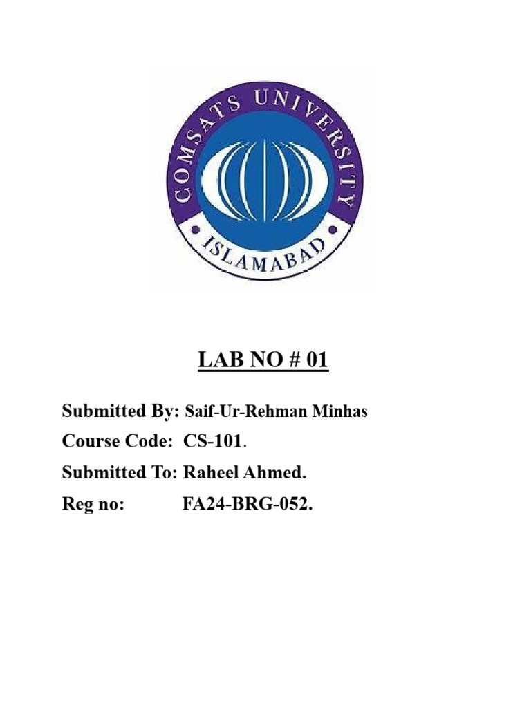 ICT Lab 1 | PDF