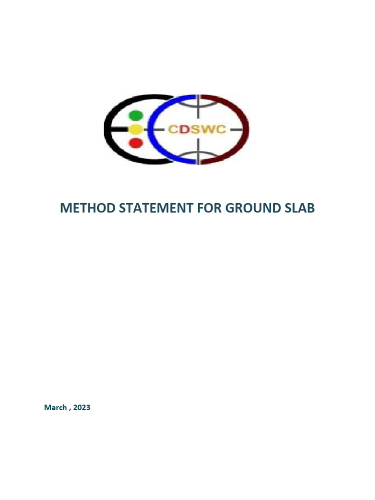 Ground Slab Construction Method Statement | PDF | Concrete | Building ...