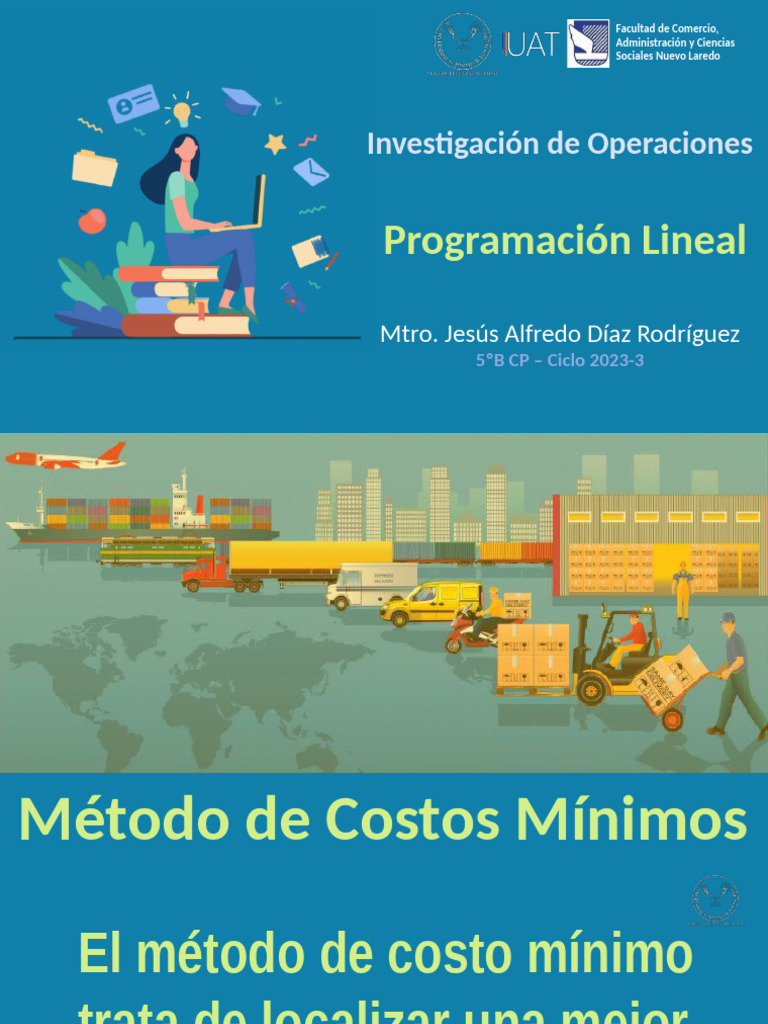 Método de Costos Mínimos en Transporte | PDF | Algoritmos | Matemáticas ...