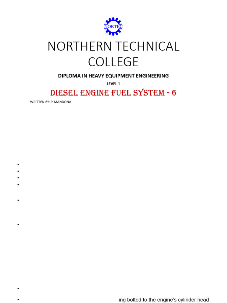Diesel Engine Fuel System Overview | PDF | Fuel Injection | Diesel Engine