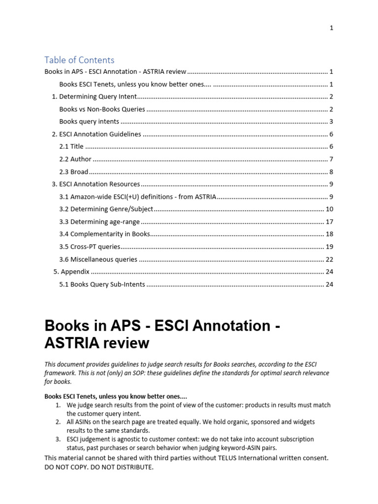 ESCI Annotation Guidelines Books in APS | PDF | Books | Genre