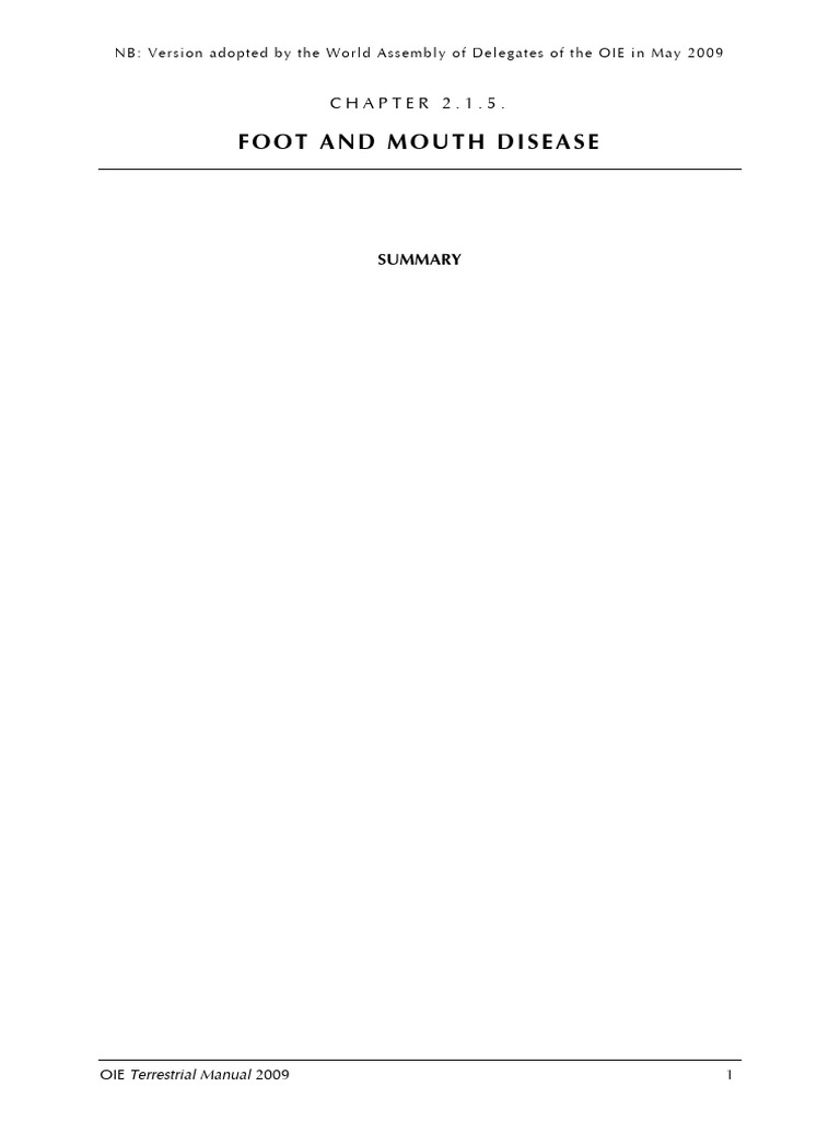 2.01.05 FMD | PDF | Elisa | Polymerase Chain Reaction