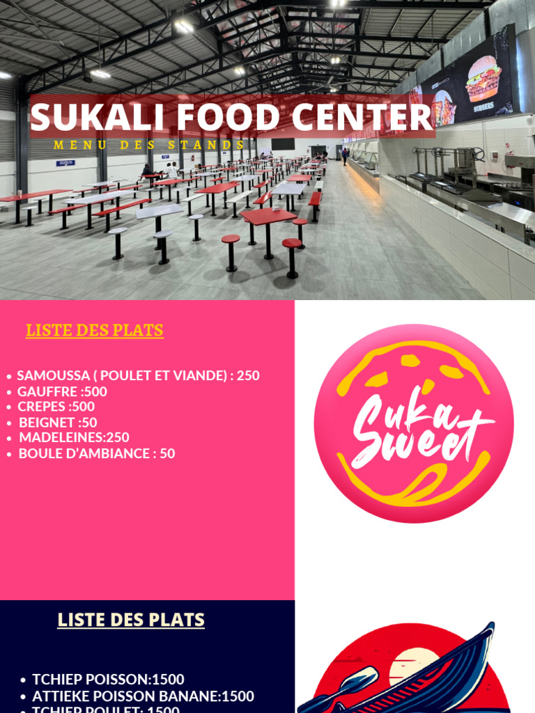 Menu Varié du Sukali Food Center | PDF