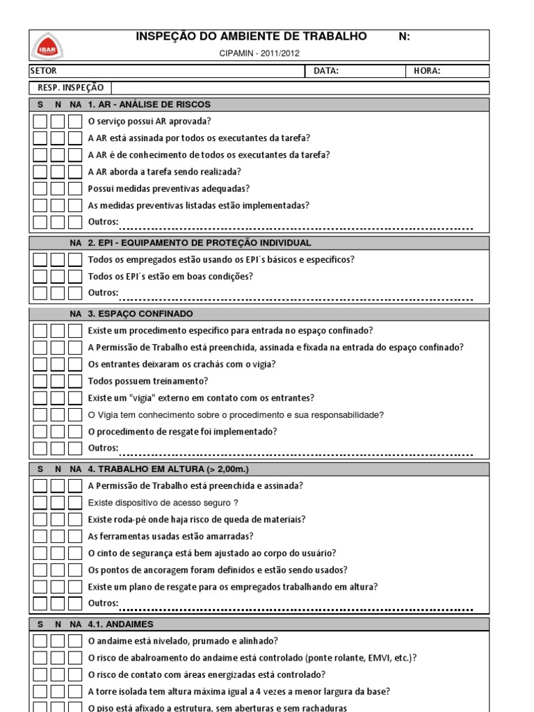 Check List Electricidad Ingenier a