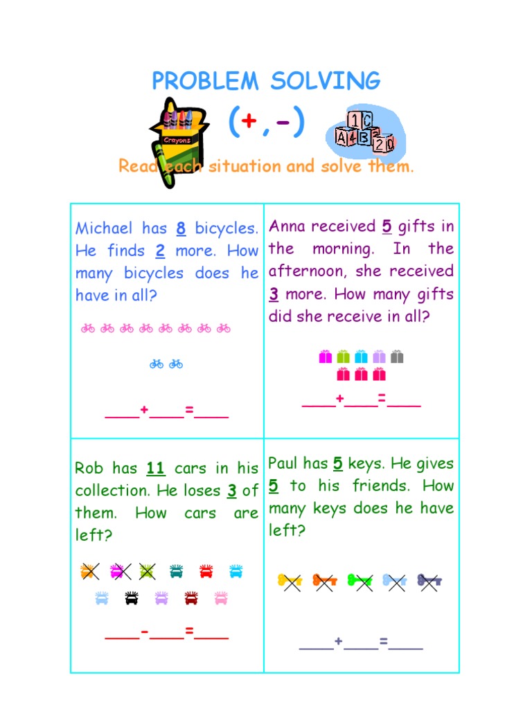 Basic Addition and Subtraction Problems | PDF