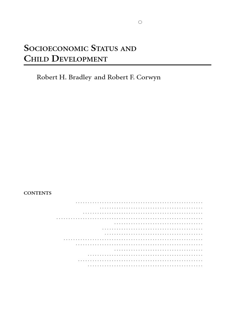 Child 3 | PDF | Socioeconomic Status | Mental Disorder