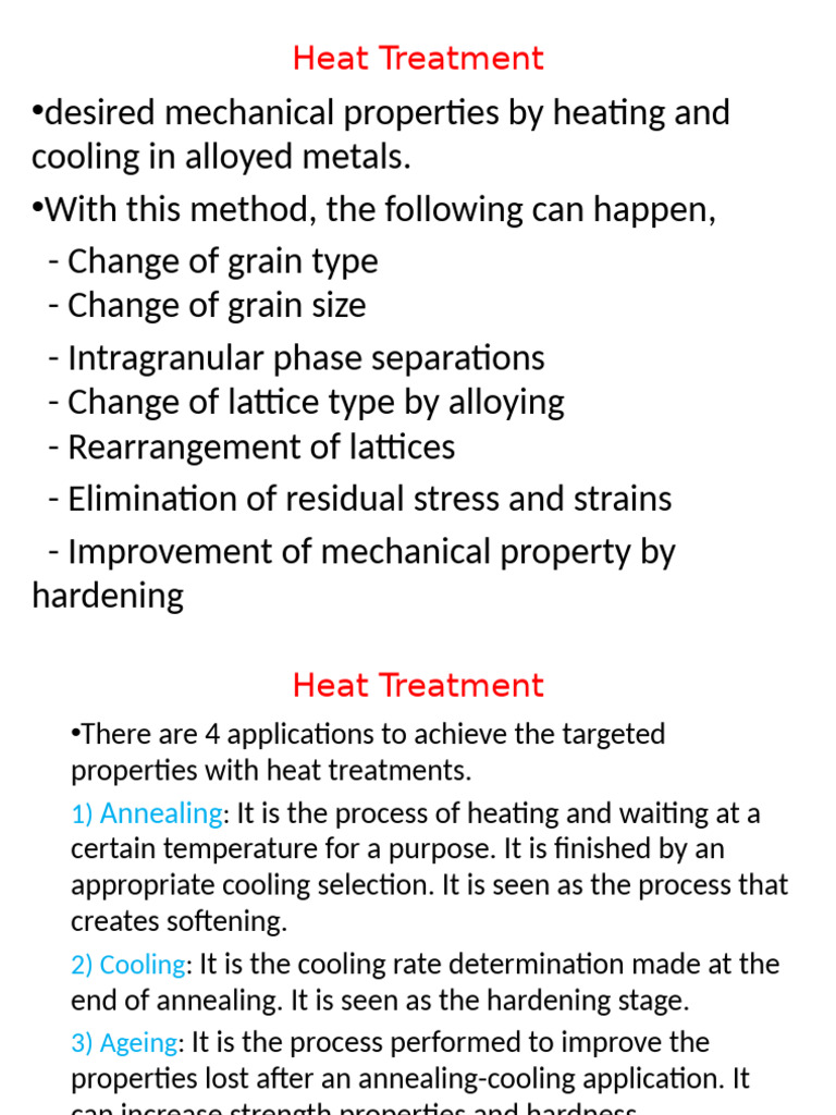 Heat Treatment Processes for Metals | PDF | Heat Treating | Steel