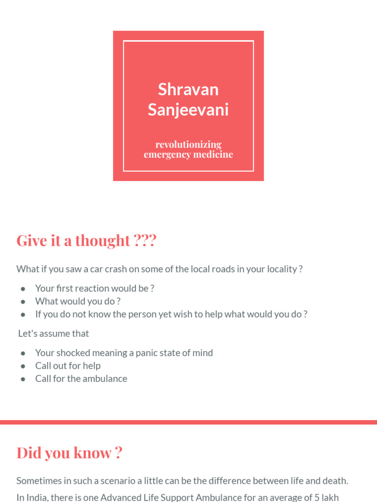 Ideathon_SHRAVAN SANJEEVNI PROJECT | PDF | Paramedic | Hospital