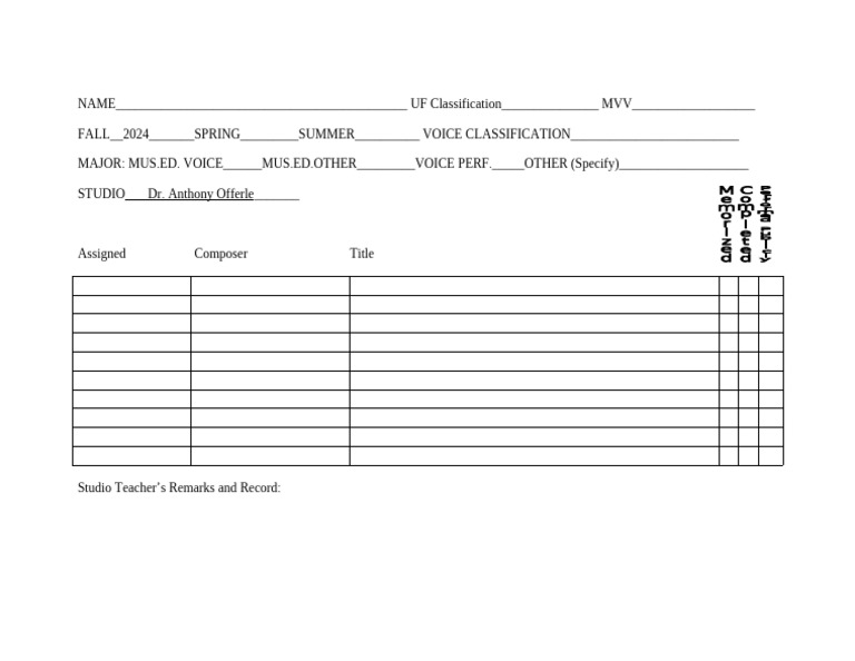 Fall Jury Sheet 2023 Page 1 | PDF