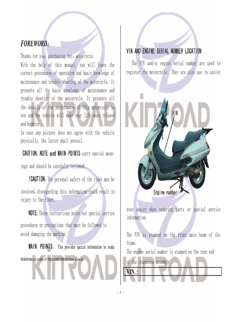 Motorcycle Manual Essentials | PDF