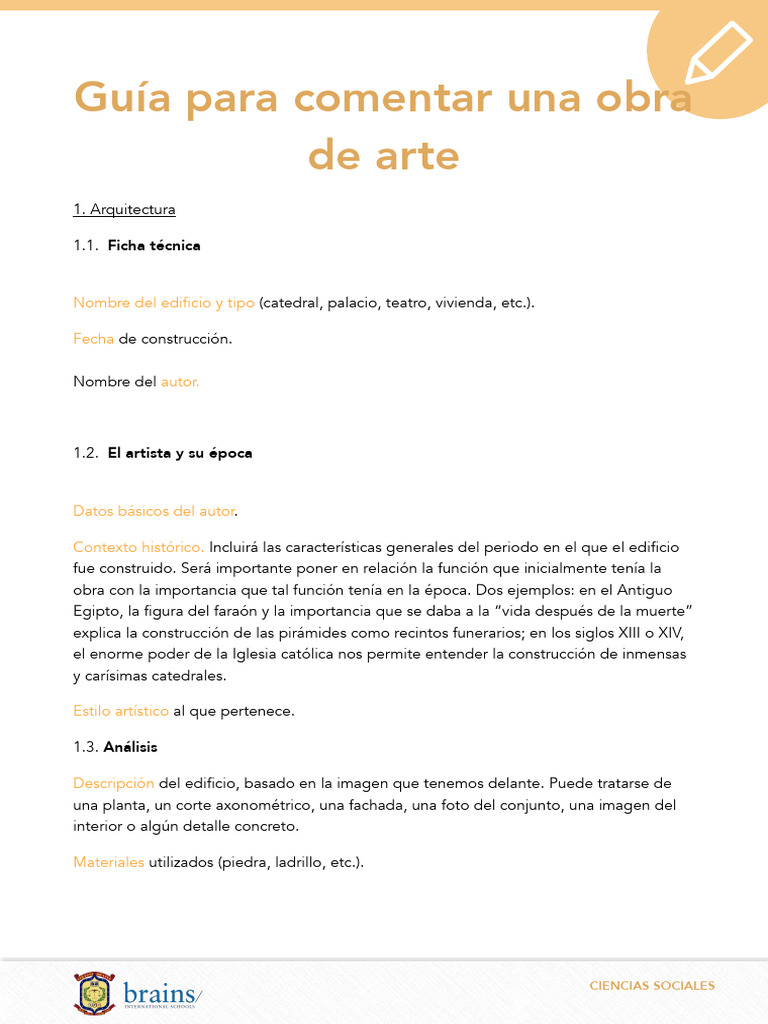 Guía para Comentar Obras de Arte | PDF | Escultura | Pinturas