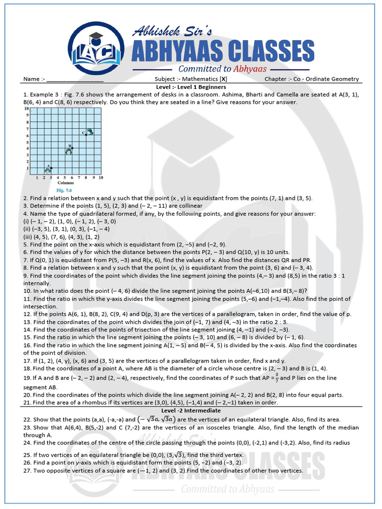 Grarde 10 Coordinate Geometry Worksheet Pdf Triangle Triangle
