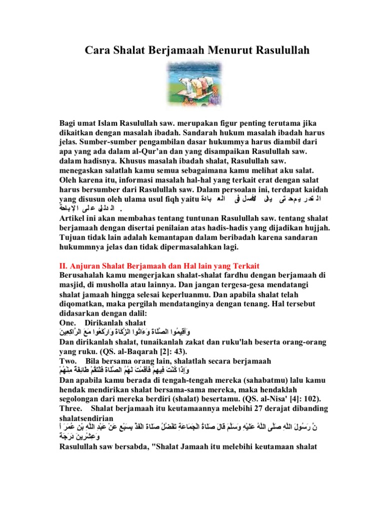 Cara Shalat Berjamaah Menurut Rasulullah
