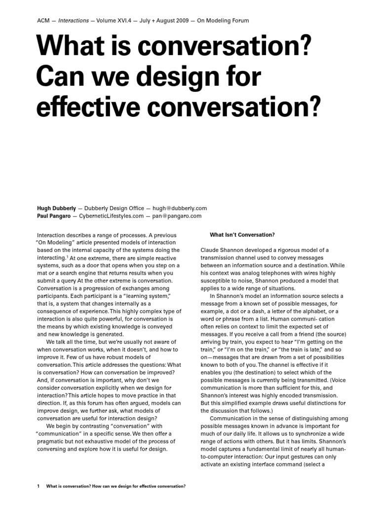Ddo Article Whatisconversation | PDF | Communication | Conversation