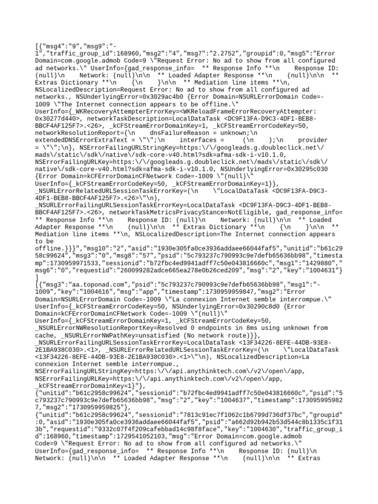 Ad Request Errors and Network Issues | PDF | Computing | Software
