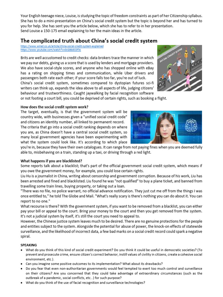 Understanding China's Social Credit System | PDF | Credit | Finance ...
