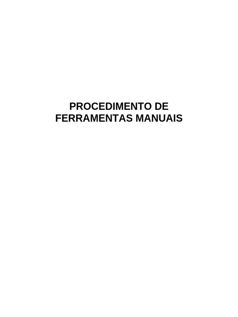 Segurança no Uso de Ferramentas Manuais | PDF | Martelo