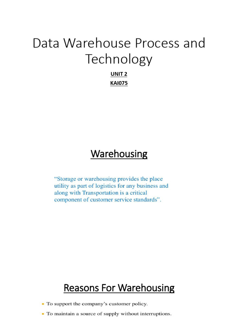 Data Warehouse Strategies and Processes | PDF