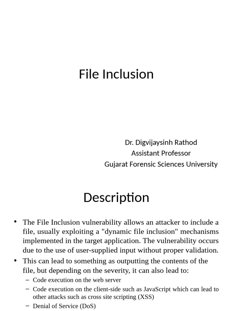 DVWA File Inclusion Vulnerabilities | PDF | Software | Computing