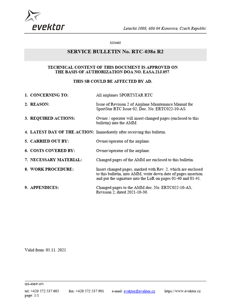 SportStar RTC Maintenance Update Bulletin | PDF