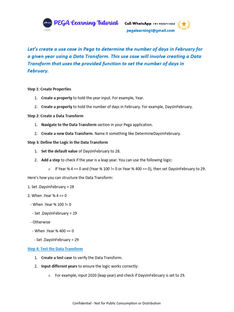 Pega Data Transform for February Days | PDF | Computer Programming ...