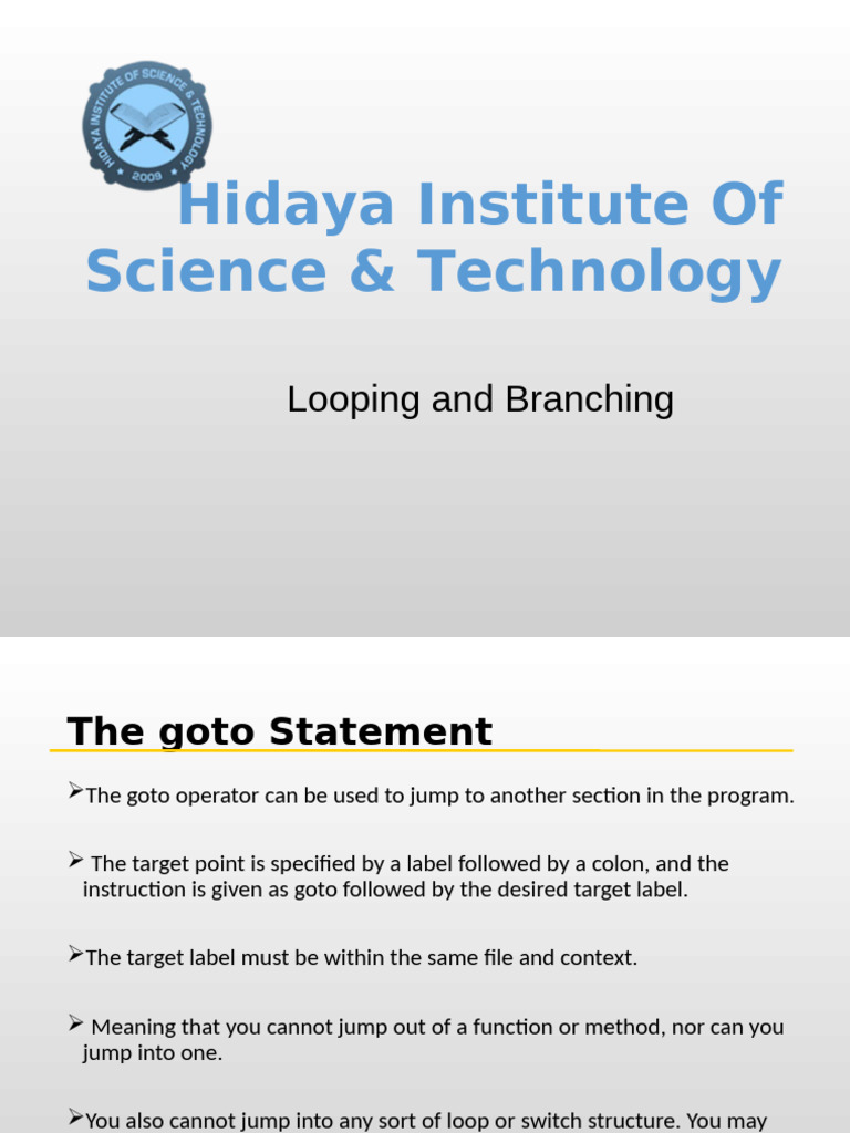 PHP Goto and Do-While Loops Explained | PDF | Control Flow | Computer ...