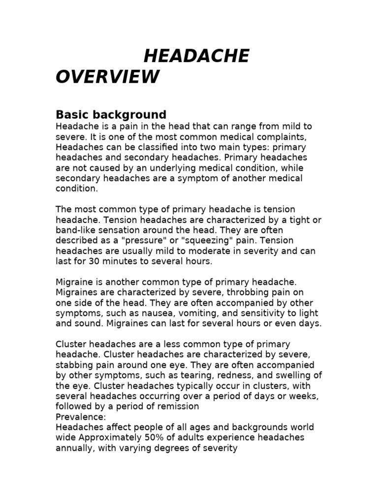 headache-overview-pdf-headache-migraine