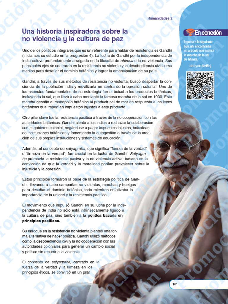 Gandhi y la No Violencia: Estrategias de Paz | PDF | Hablar en público ...