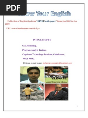 Know Your English Collections From The Hindu