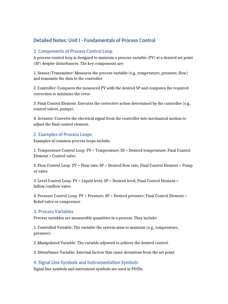 Process Control Instrumentation Basics | PDF | Instrumentation | Valve