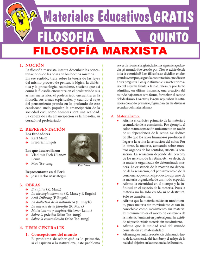 Filosofía Marxista: Materialismo y Dialéctica | PDF | marxismo ...