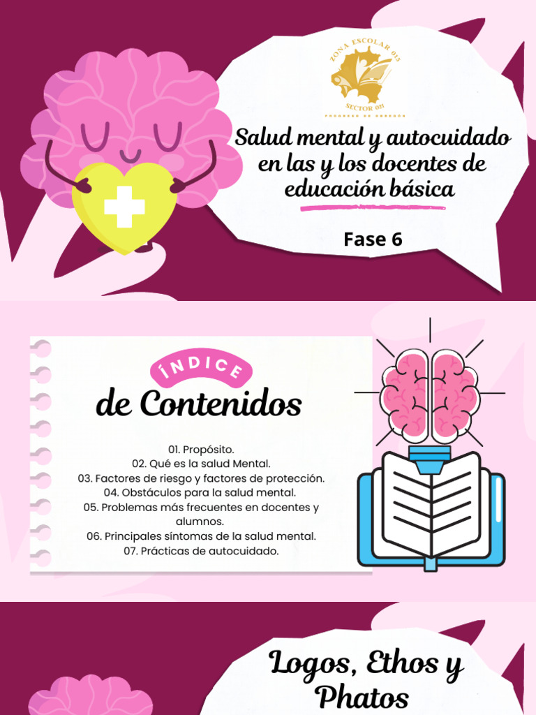Salud Mental y Autocuidado en Docentes | PDF | Las emociones | Salud mental