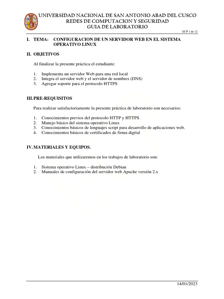 Configuración de Servidor Web en Linux | PDF | Transport Layer Security ...