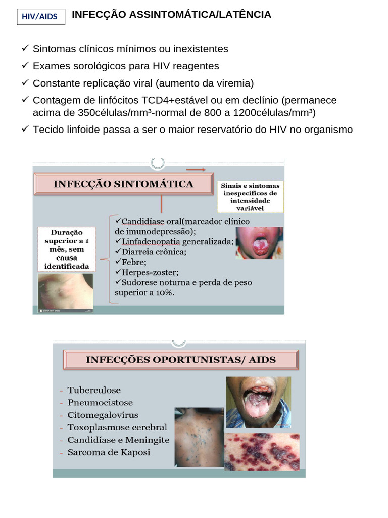 Infecção Assintomática por HIV: Controle e Tratamento | PDF