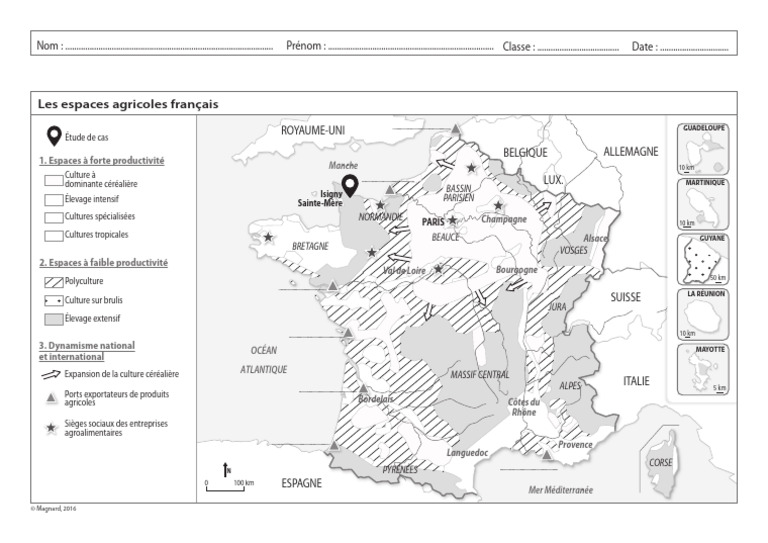 Carte des espaces agricoles en France | PDF | Industrie alimentaire ...