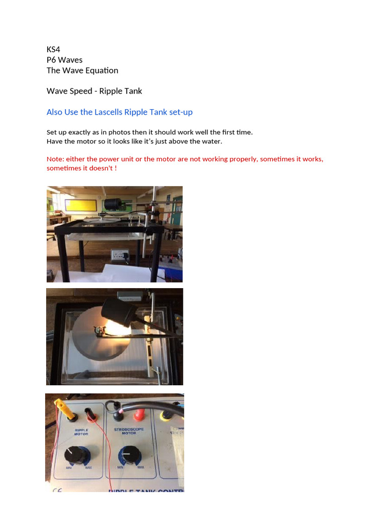 Ripple Tank | PDF