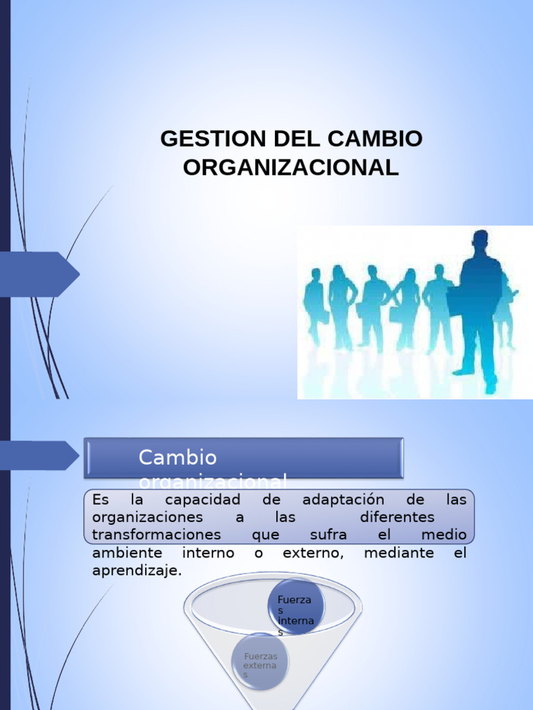 Gestión del Cambio Organizacional | PDF | Liderazgo | Planificación