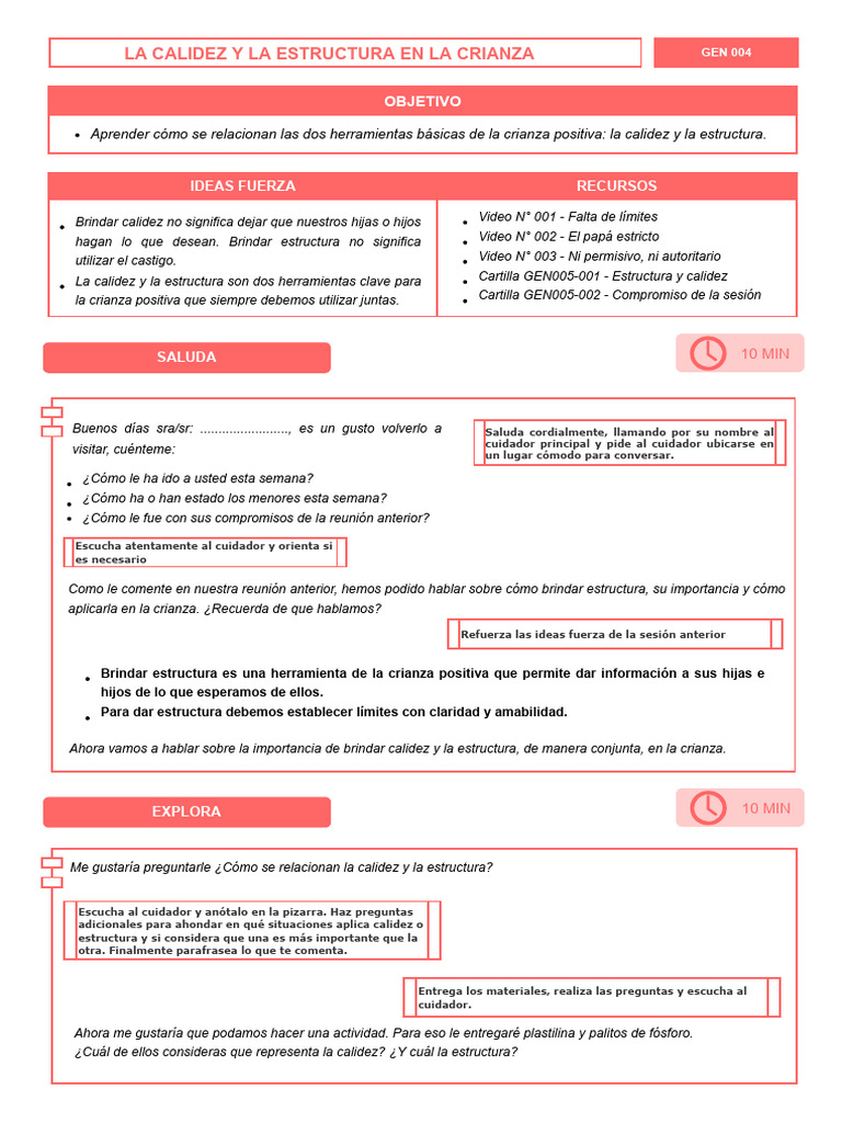 SESION LA CALIDEZ Y LA ESTRUCTURA EN LA CRIANZA - Drawio | PDF ...
