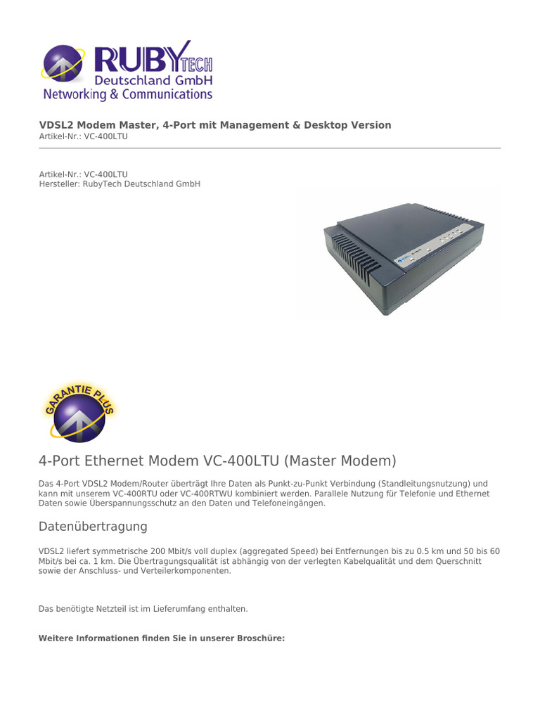 Product VC 400LTU | PDF
