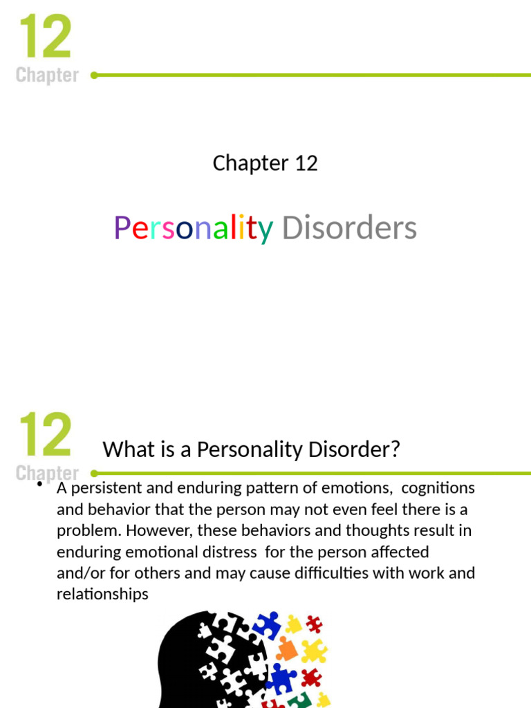Chapter+12+Abnormal+Psychology | PDF | Personality Disorder ...