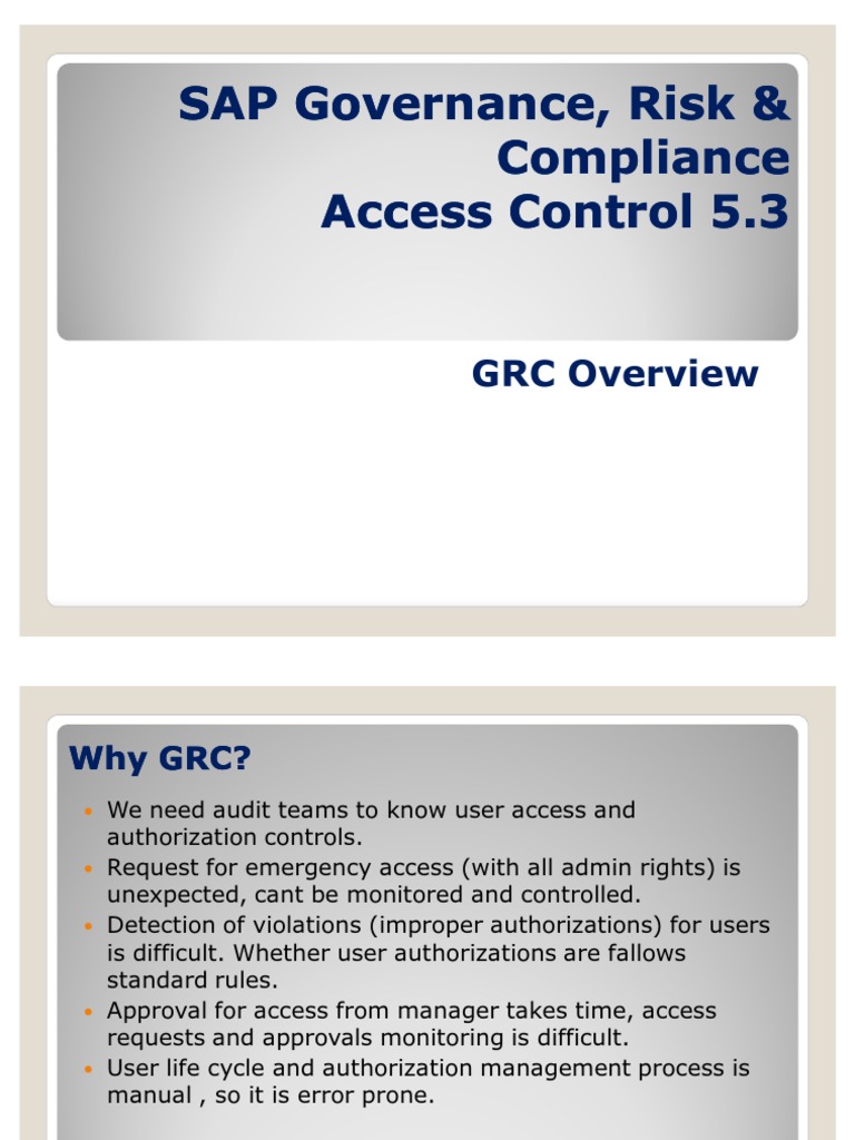 An Introduction to SAP GRC Access Control 5.3 Key Features