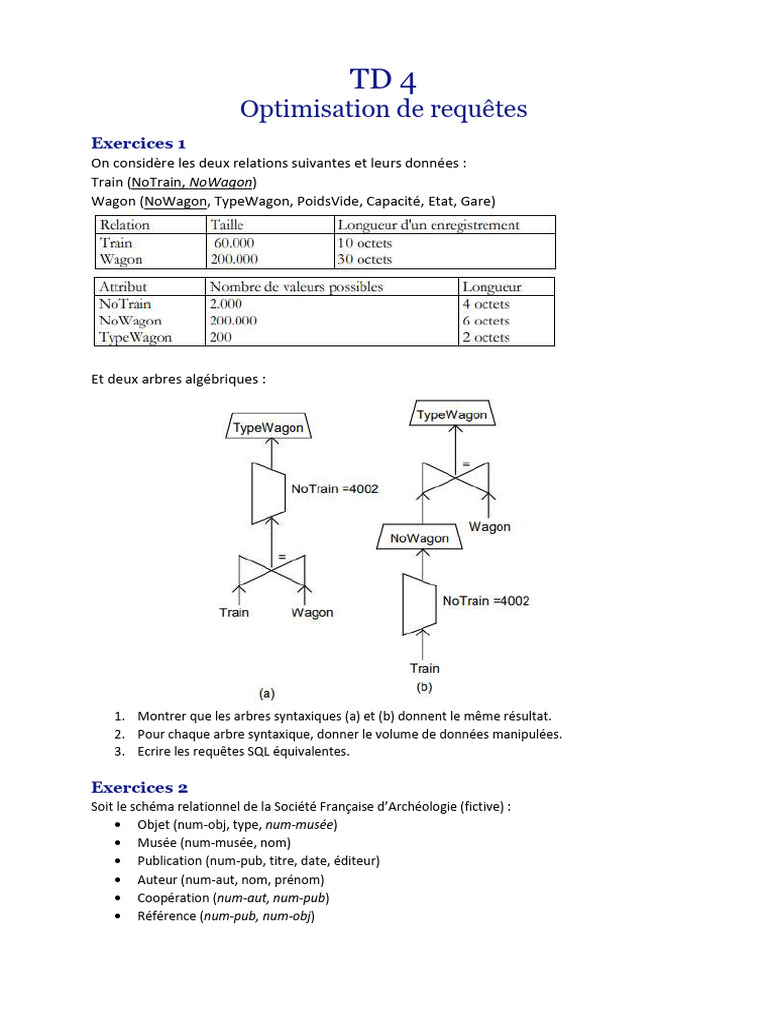 Optimisation des requêtes SQL en base de données | PDF | SQL | Informatique