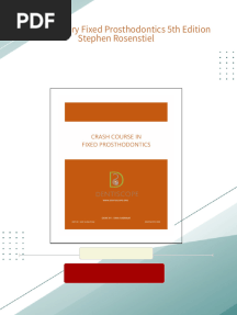 Download Full Contemporary Fixed Prosthodontics 5th Edition Stephen Rosenstiel PDF All Chapters