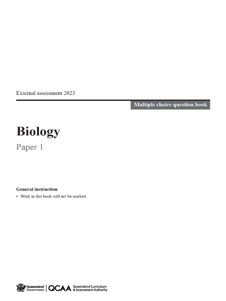 QCE_BIO_FINAL_2023 | PDF | Species | Gene