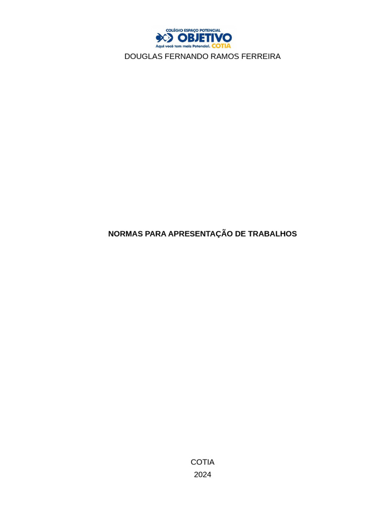 Normas ABNT para Trabalhos Escolares | PDF | Citação | Abstract (resumo)