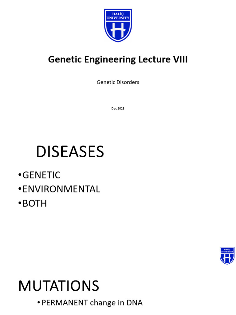Genetic Disorders and Mutations Overview | PDF | Dominance (Genetics ...