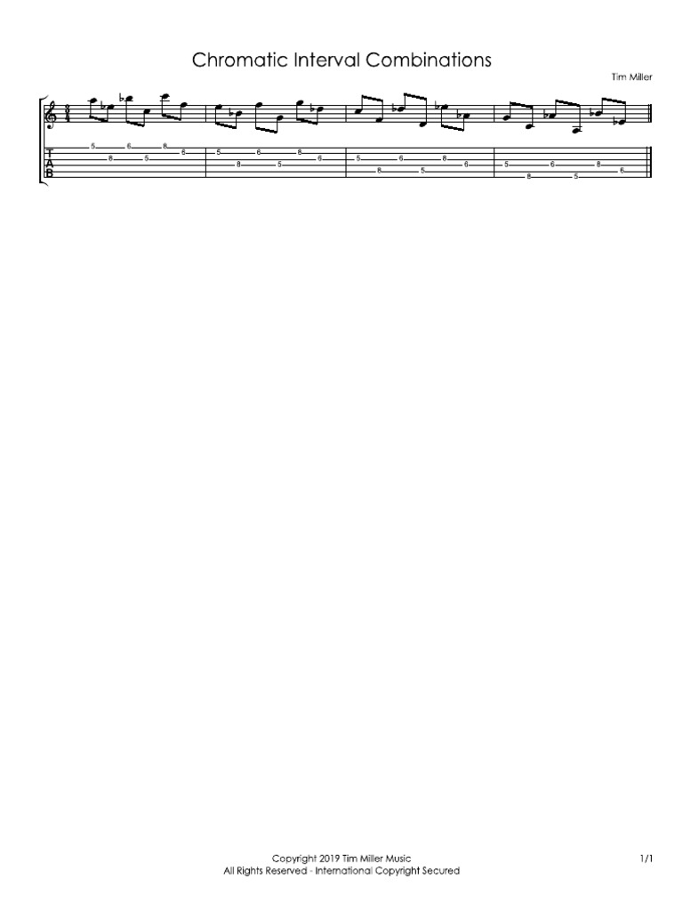 2chromatic Interval Combinations | PDF