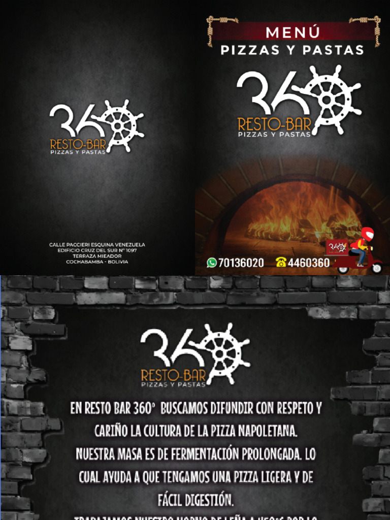 Menu 360 Pizzas y Pastas | PDF